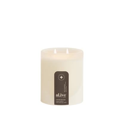 al.ive Body Soy Candle - Vanilla Cream and Tonka Bean