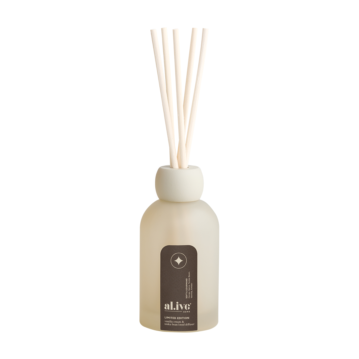 al.ive Body Reed Diffuser - Vanilla Cream and Tonka Bean