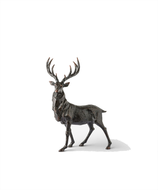 French Country Black Stag Head Turning