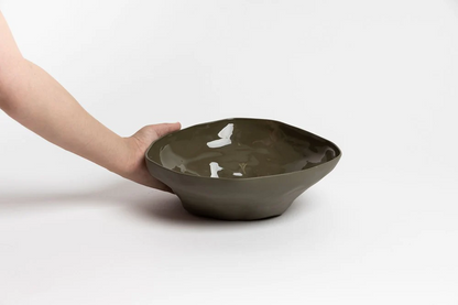 Haan Medium Serving Bowl - Olive Green | NED Collections | Avisons