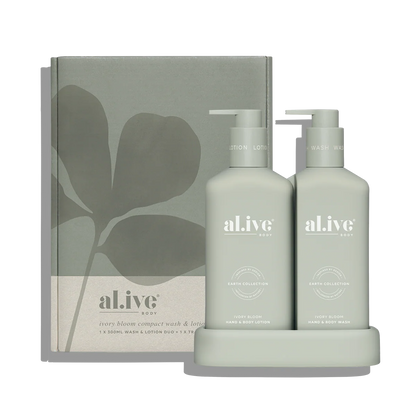 al.ive Body - Wash & Lotion Duo Compact - Ivory Bloom