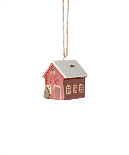 French Country Hanging Mini Bungalow Red
