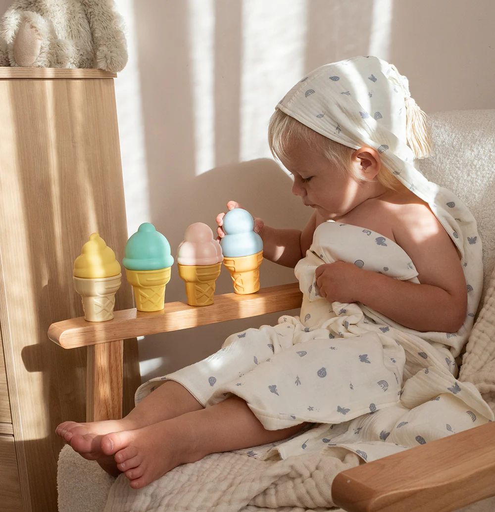 Ice Cream Silicone Bath Toys - Set of 4