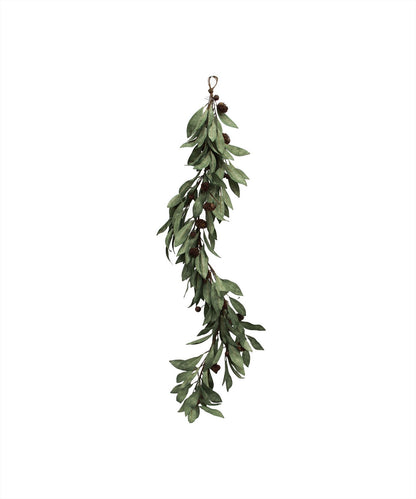 French Country Eucalyptus & Brown Berry Wood Swag Small