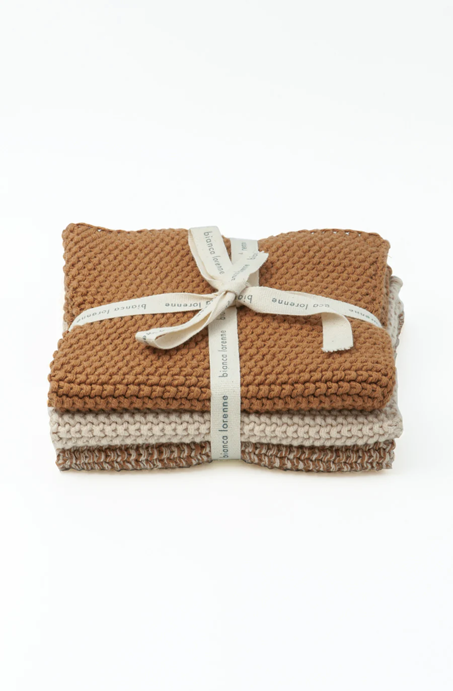 Knitted Clay Washcloths - Set of 3 | Bianca Lorenne | Avisons