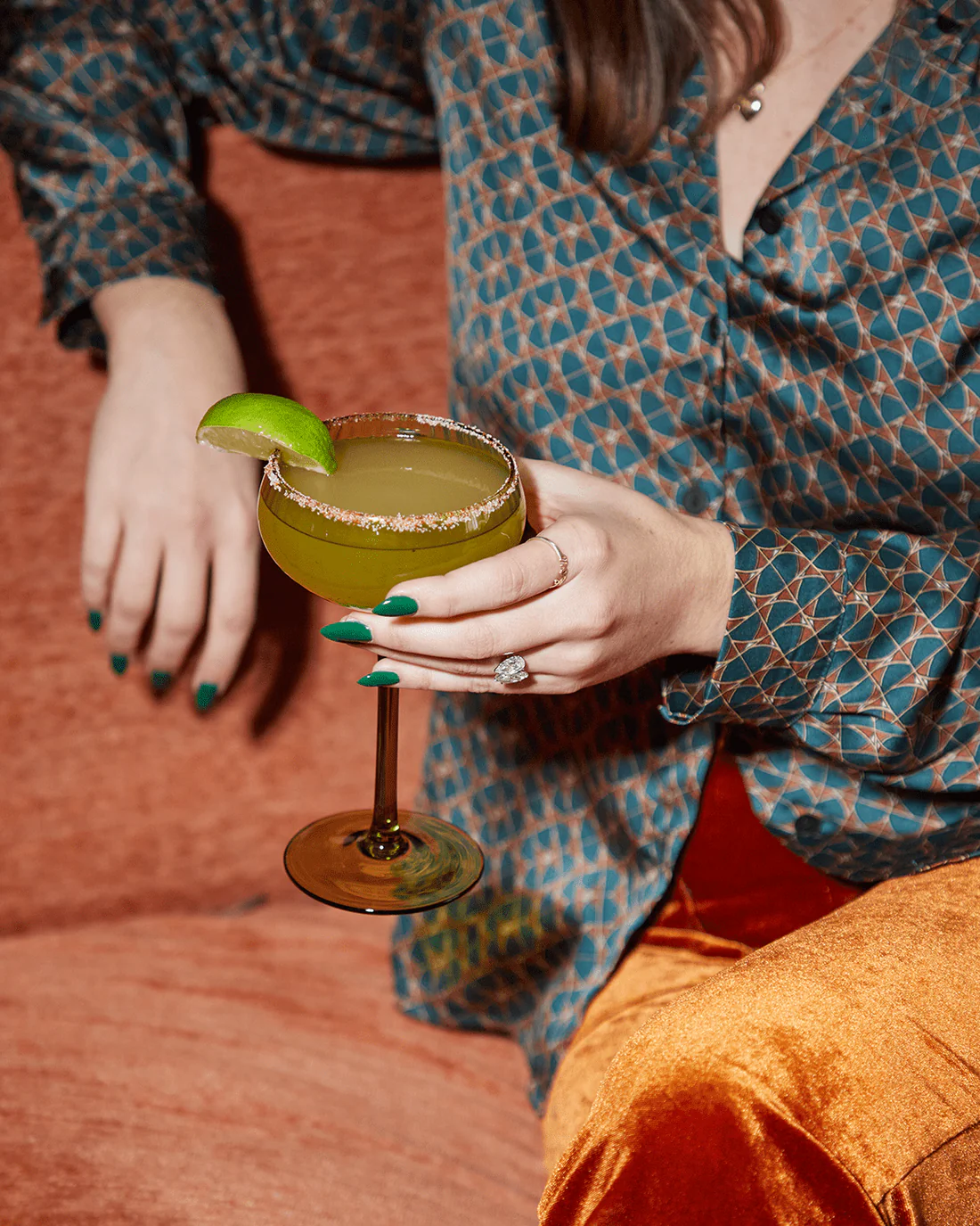 Here's How - The Lou Coupe Glass Set - Olive