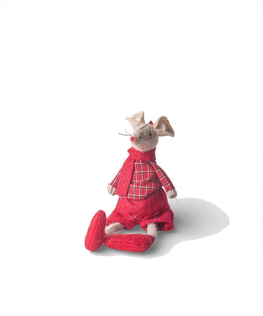 French Country Red Harry Mouse Sitting