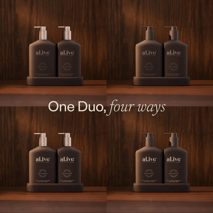 al.ive Body Transformative Wash & Lotion Duo - Vanilla Cream & Tonka Bean