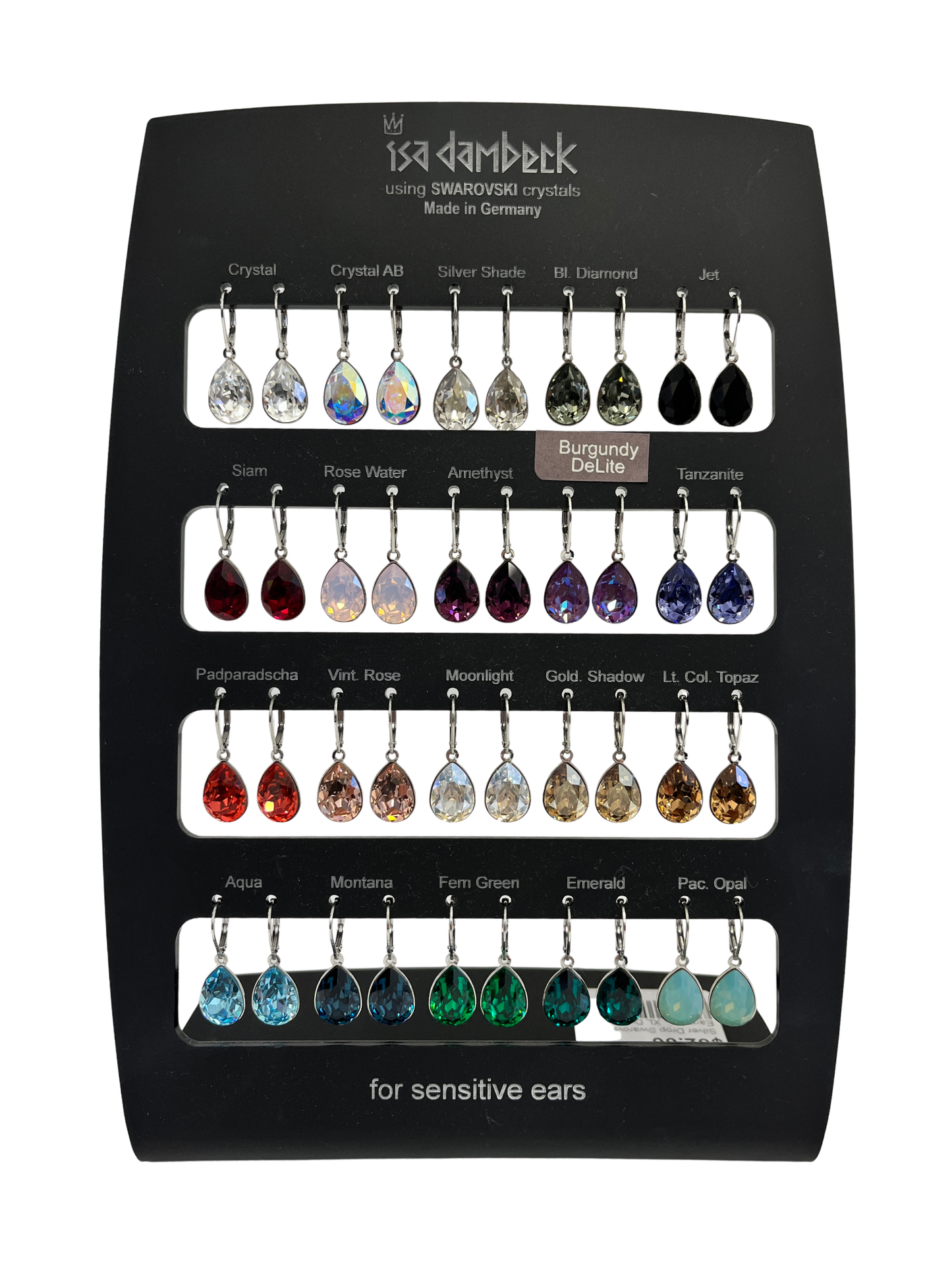 Silver Drop Swarovski Earrings