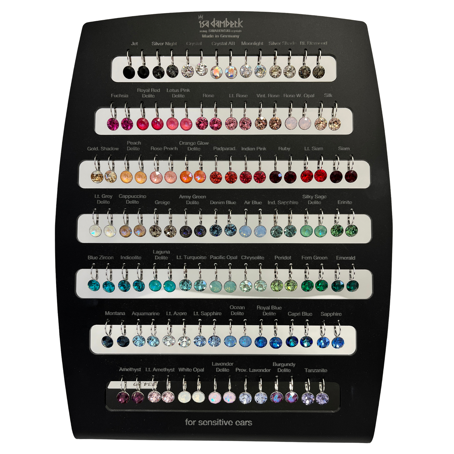 Silver Swarovski Loop Earrings - 9mm