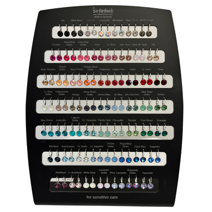 Silver Swarovski Loop Earrings - 9mm