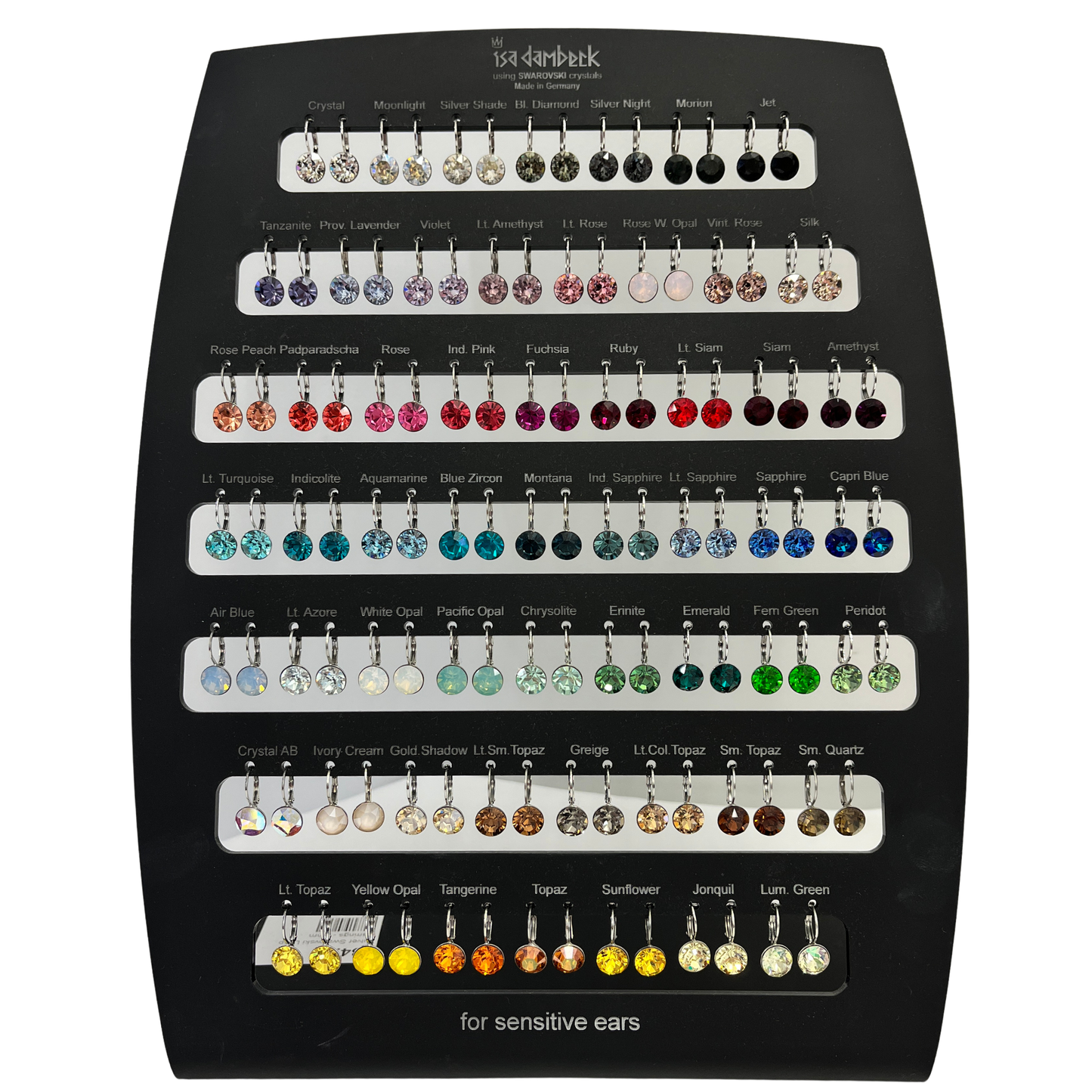 Silver Swarovski Loop Earrings - 9mm