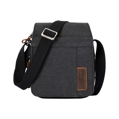 Troop Classic Small Flap Front Body Bag - Black Wash