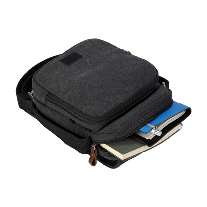 Troop Classic Small Flap Front Body Bag - Black Wash