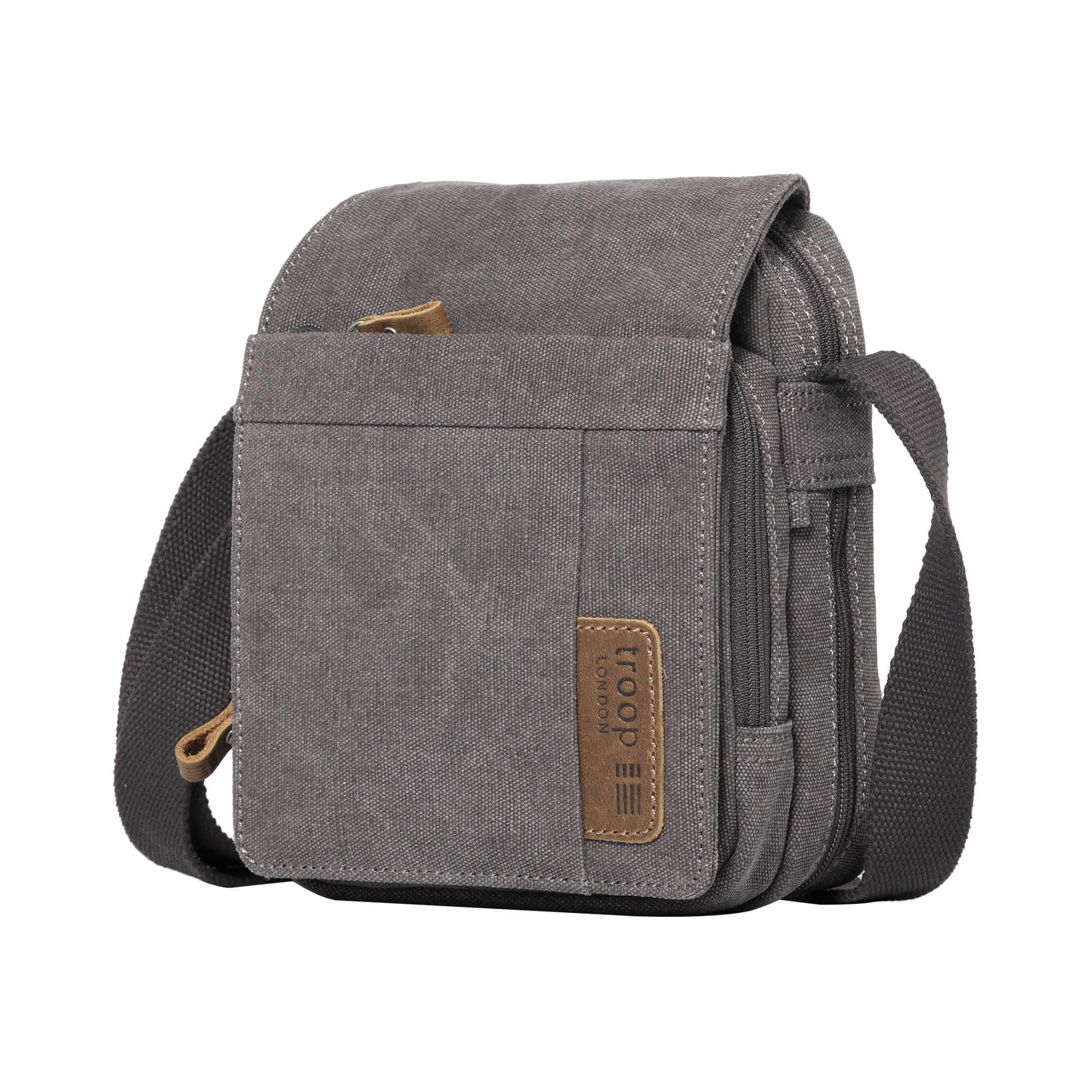 Classic Small Flap Front Cross Body Bag - Charcoal