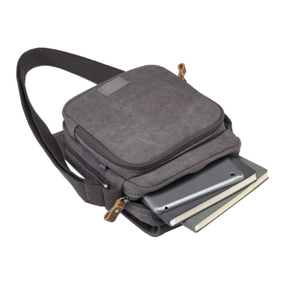 Classic Small Flap Front Cross Body Bag - Charcoal