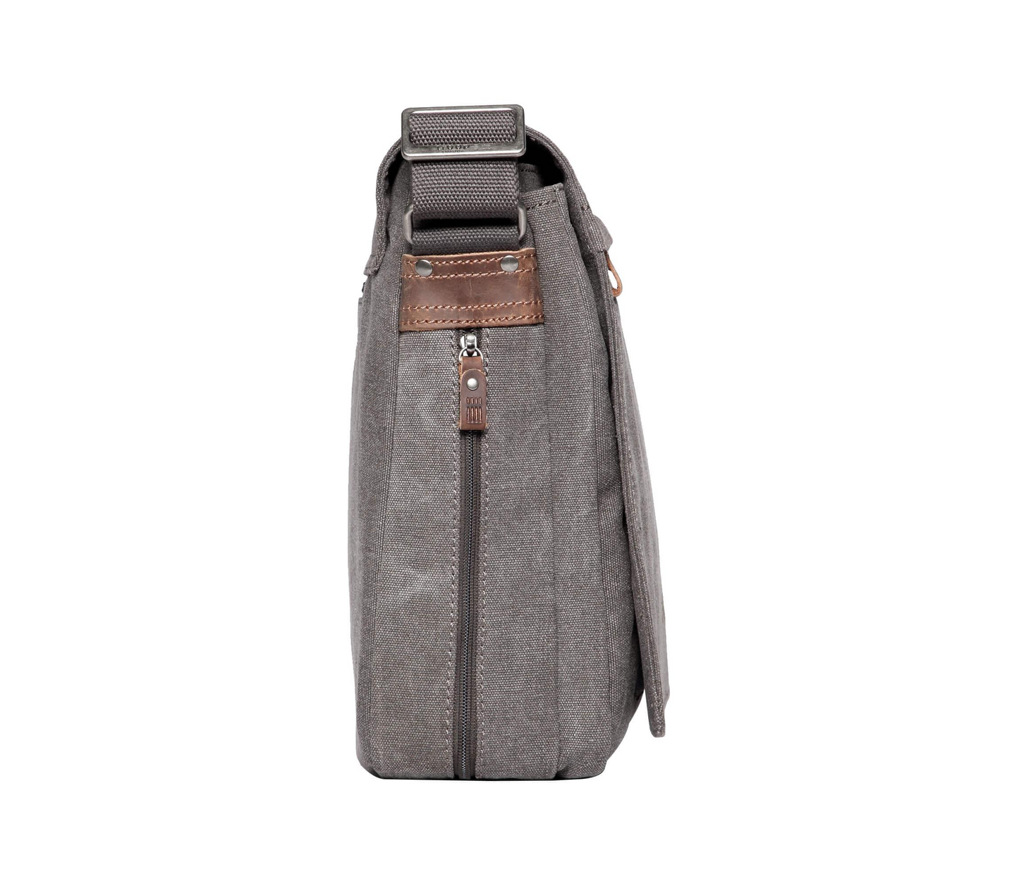 Troop Large Flap Front Messenger Bag - Charcoal