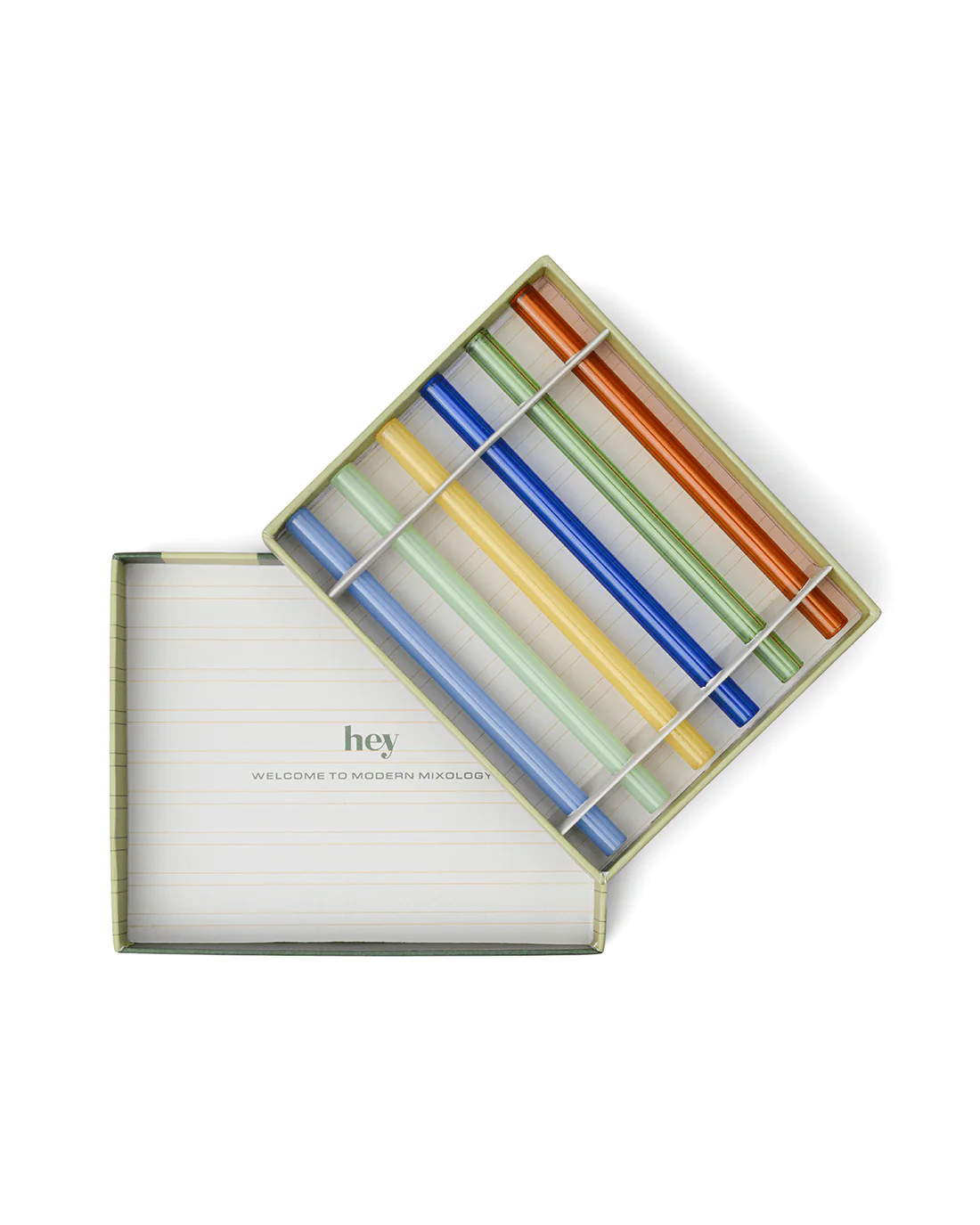 Here's How - The Whistler Coloured Glass Sip/Stir Straws - Set of 6