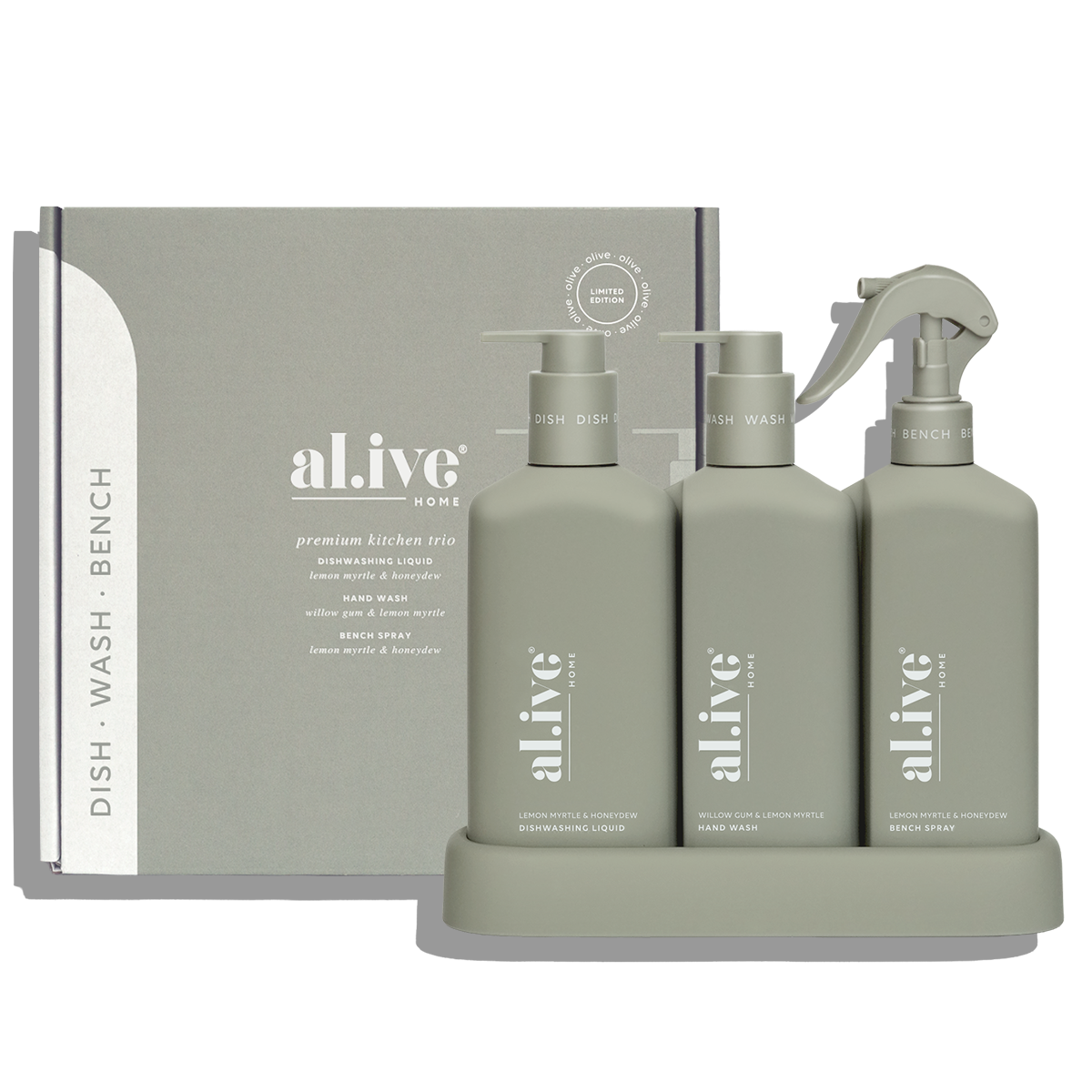 al.ive Body Kitchen Trio - Willow Gum & Lemon Myrtle + Lemon Myrtle & Honeydew