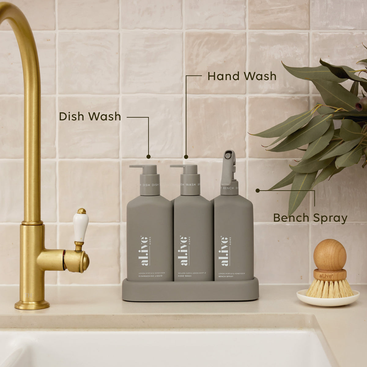 al.ive Body Kitchen Trio - Willow Gum & Lemon Myrtle + Lemon Myrtle & Honeydew