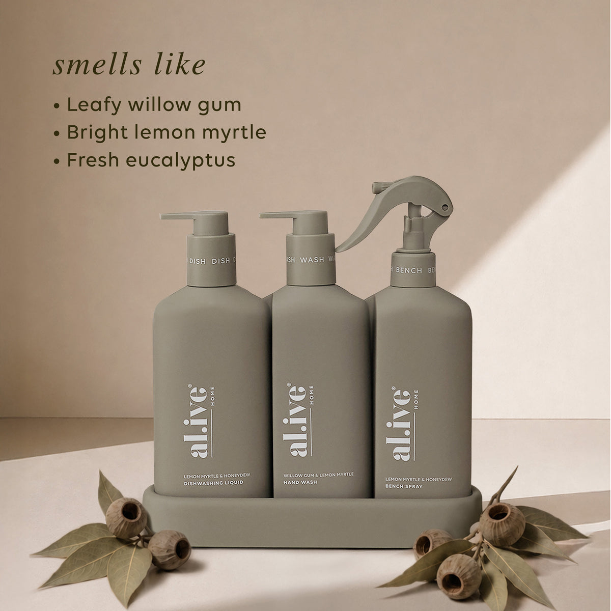al.ive Body Kitchen Trio - Willow Gum & Lemon Myrtle + Lemon Myrtle & Honeydew