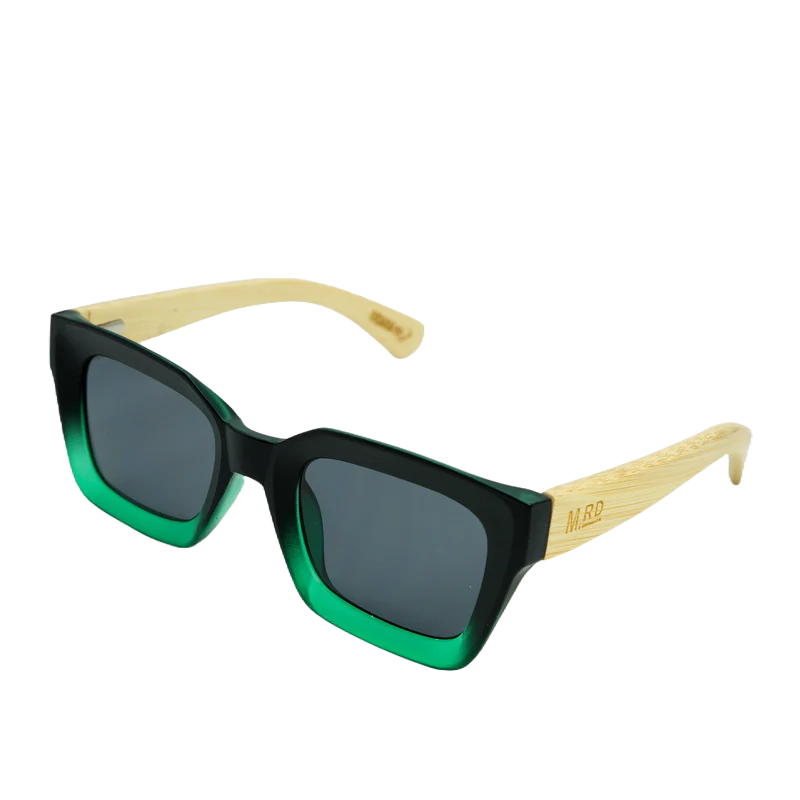 Weekender Sunglasses - Black & Green | Moana Road Sunglasses