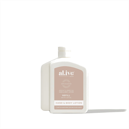 al.ive Body Hand & Body Lotion Refill - Apricot & Sweet Fig 650ml