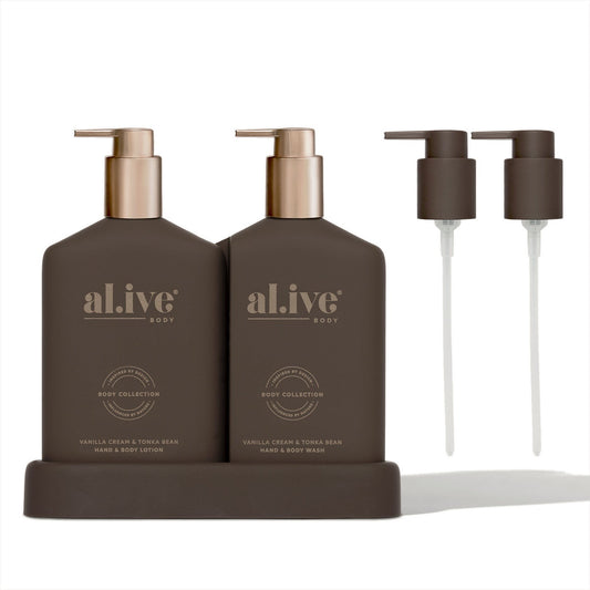 al.ive Body Transformative Wash & Lotion Duo - Vanilla Cream & Tonka Bean