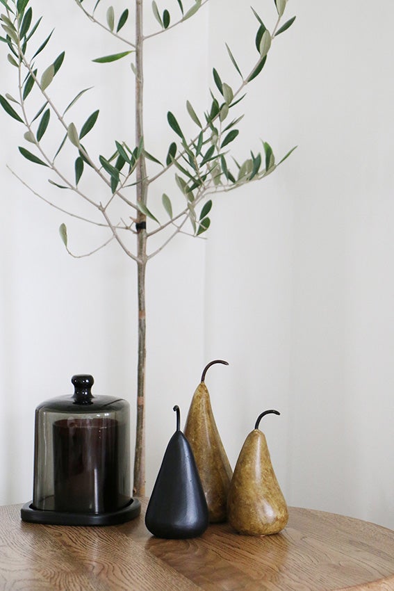 CC Interiors Medium Marble Decorative Pear - Golden Brown