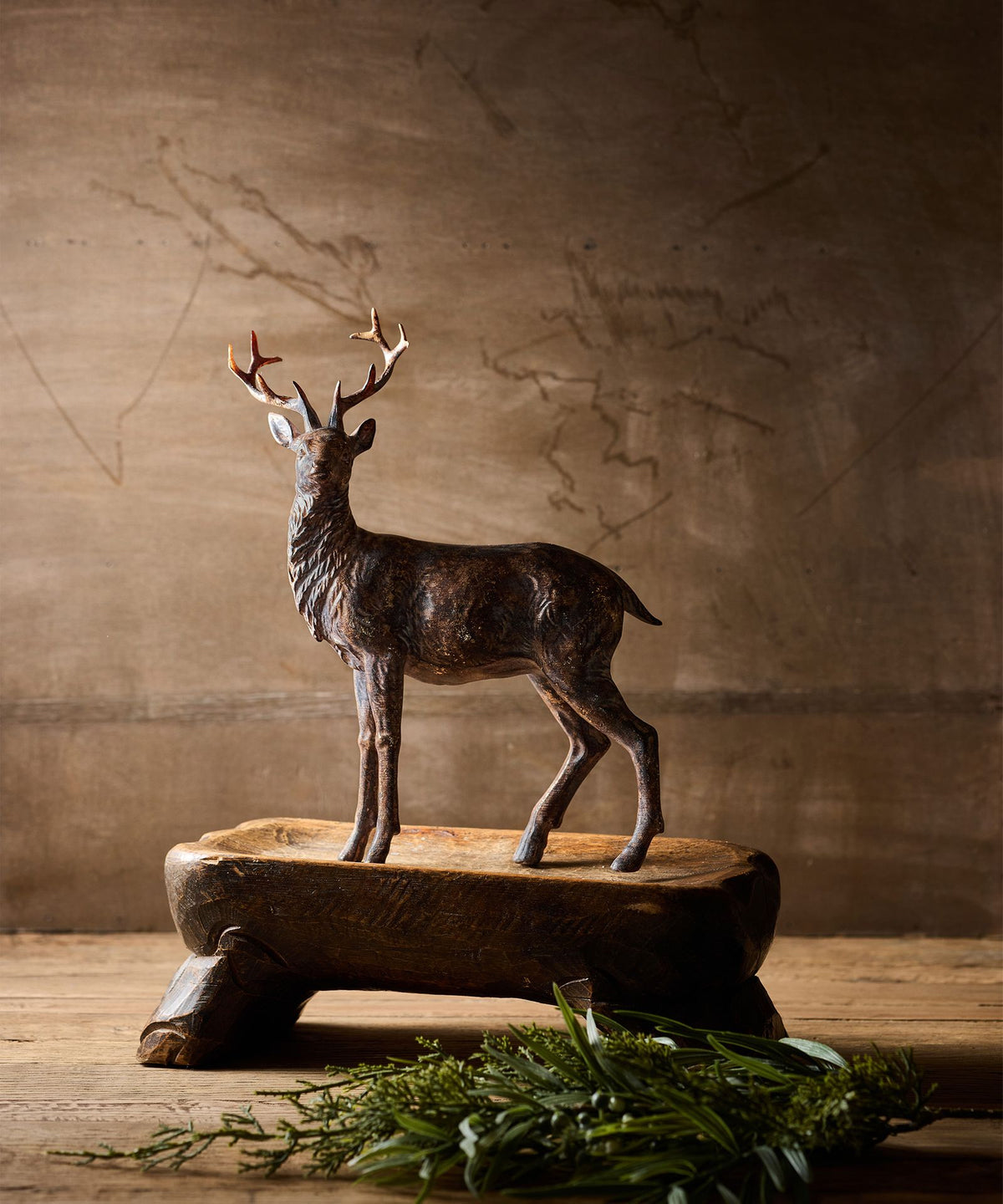French Country Sentinel Small Standing Reindeer Right Side