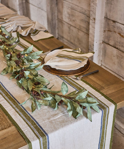 French Country Eucalyptus & Brown Berry Wood Swag Small