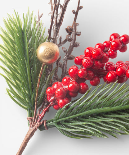French Country Festive Sprig Picks - Set of 4