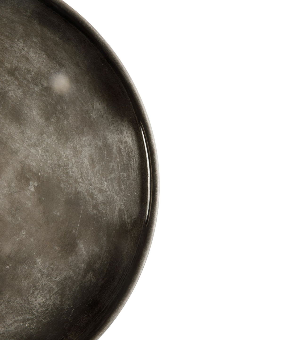 French Country Walter Round Tray close-up of weathered finish