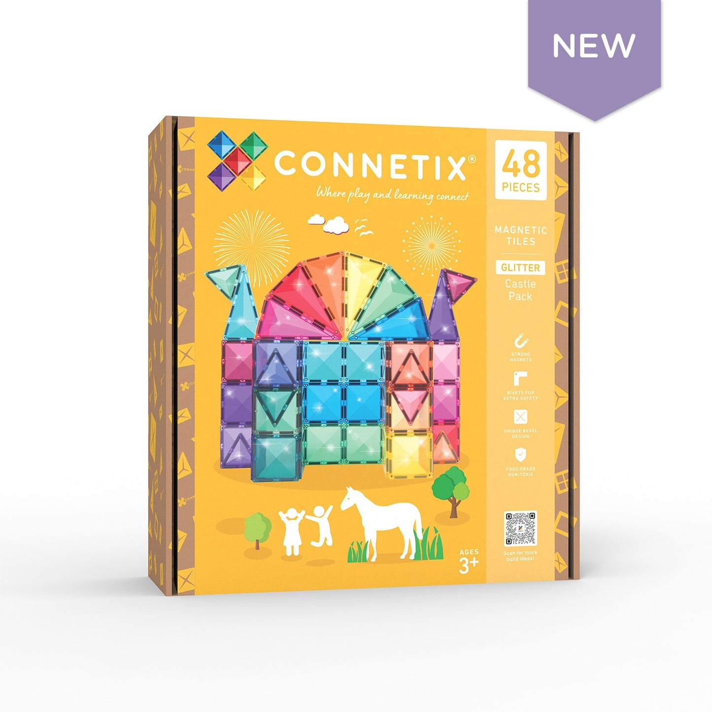 Connetix - Glitter Castle Pack 48pc