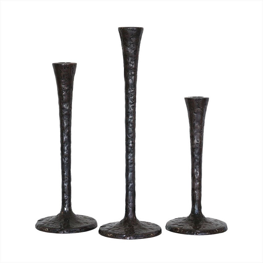 CC Interiors Gothic Bronze Candlestick Set of 3