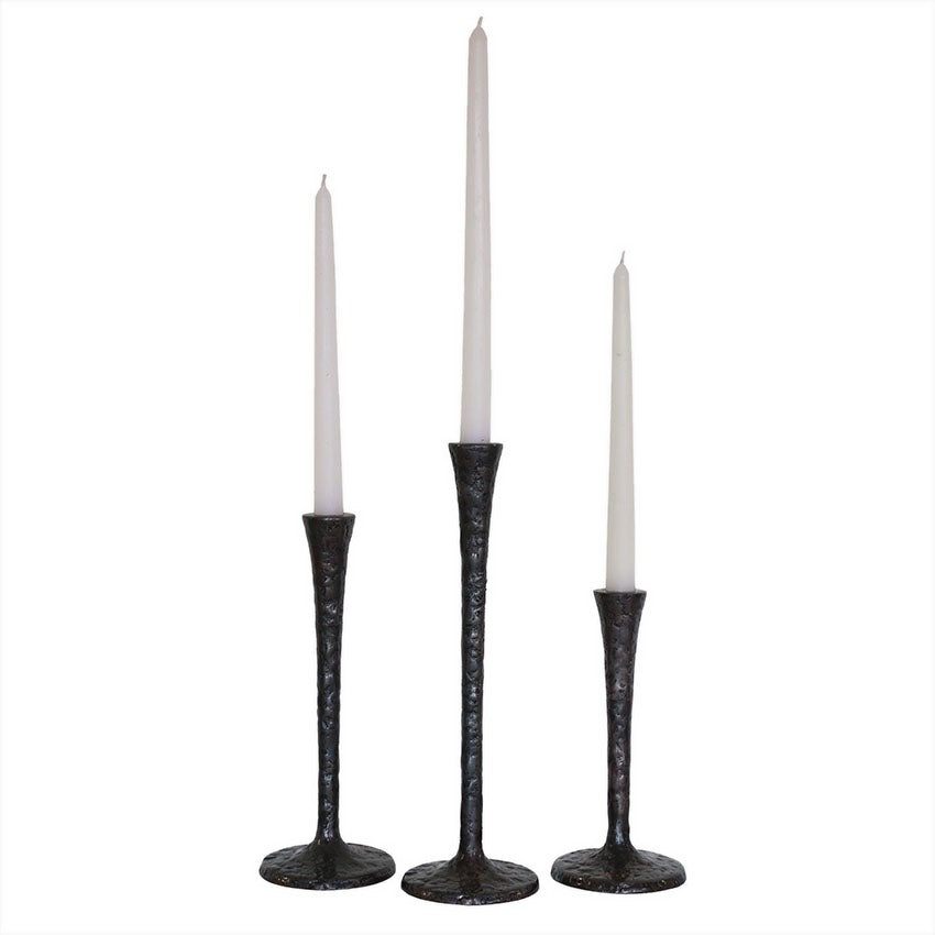 CC Interiors Gothic Bronze Candlestick Set of 3