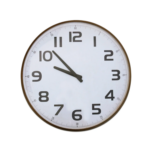 Iron Wall Clock in Antique Brass Finish