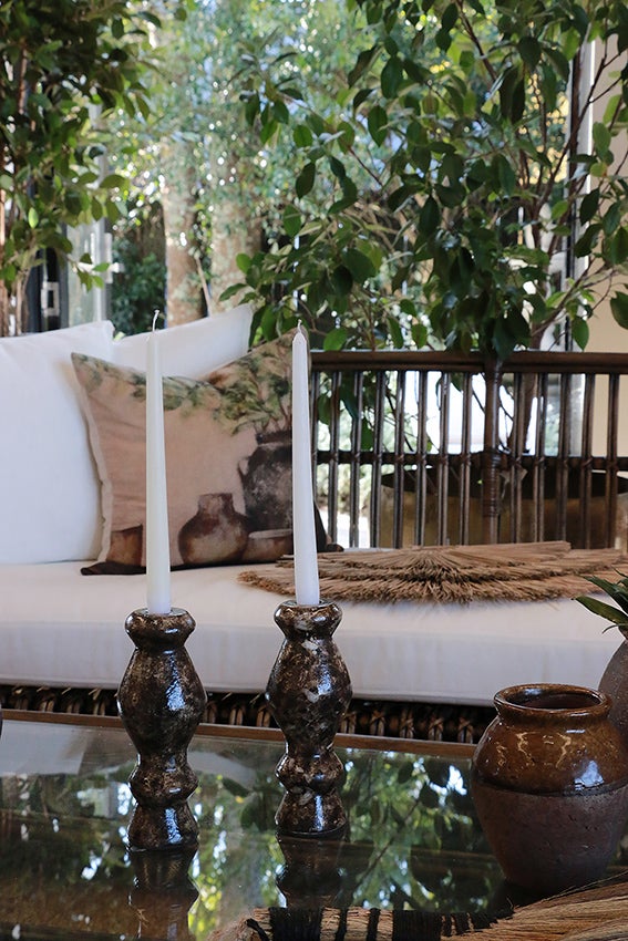 CC Interiors Tuscan Ironsand Candlesticks