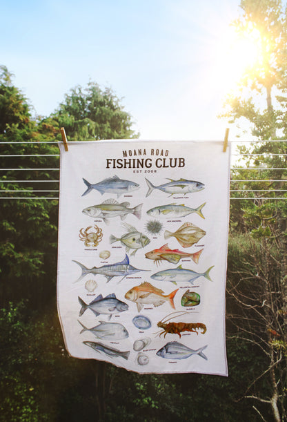 NZ Fishing Club Tea Towel | Moana Road | Avisons