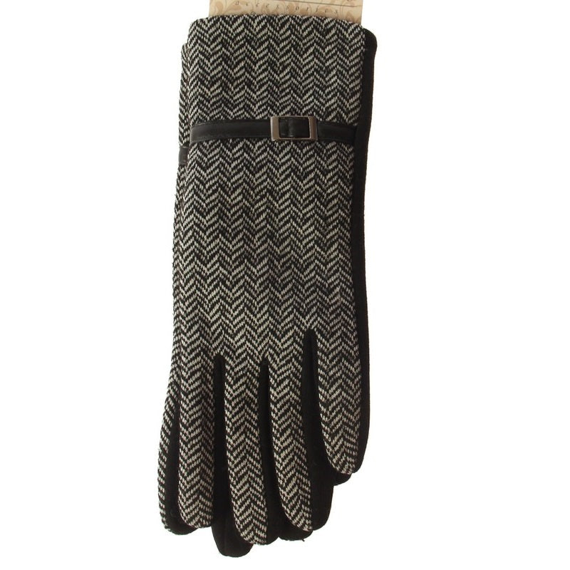 Herringbone Gloves - Grey