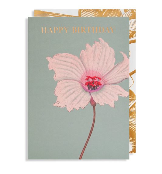 Pink Flower Birthday Gift Card
