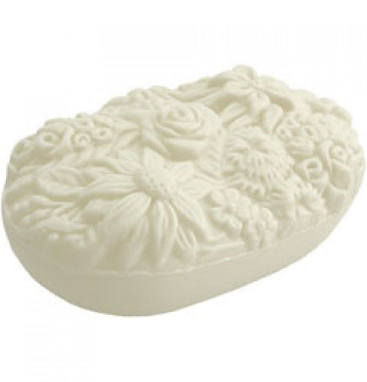 Oval Flower Soap - White