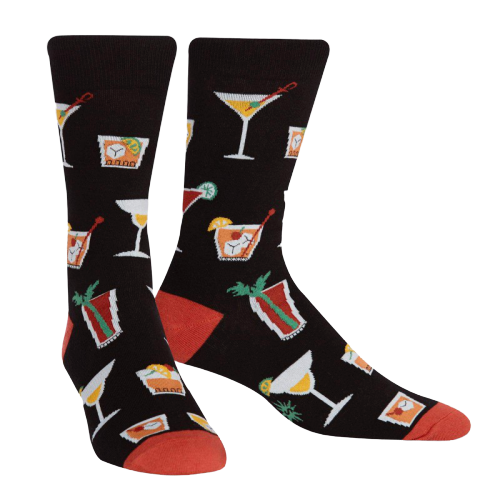 Men's Crew Socks - Socktail Hour