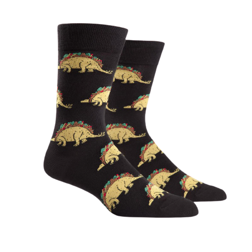 Men's Crew Socks - Tacosaurus