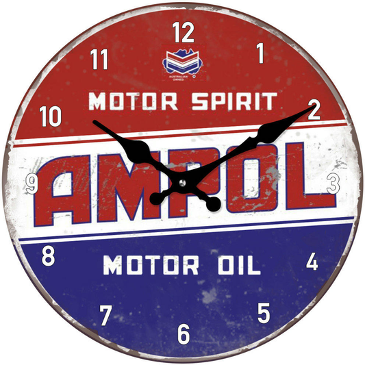 Ampol Motor Spirit Clock | Man Cave Clock | Avisons NZ