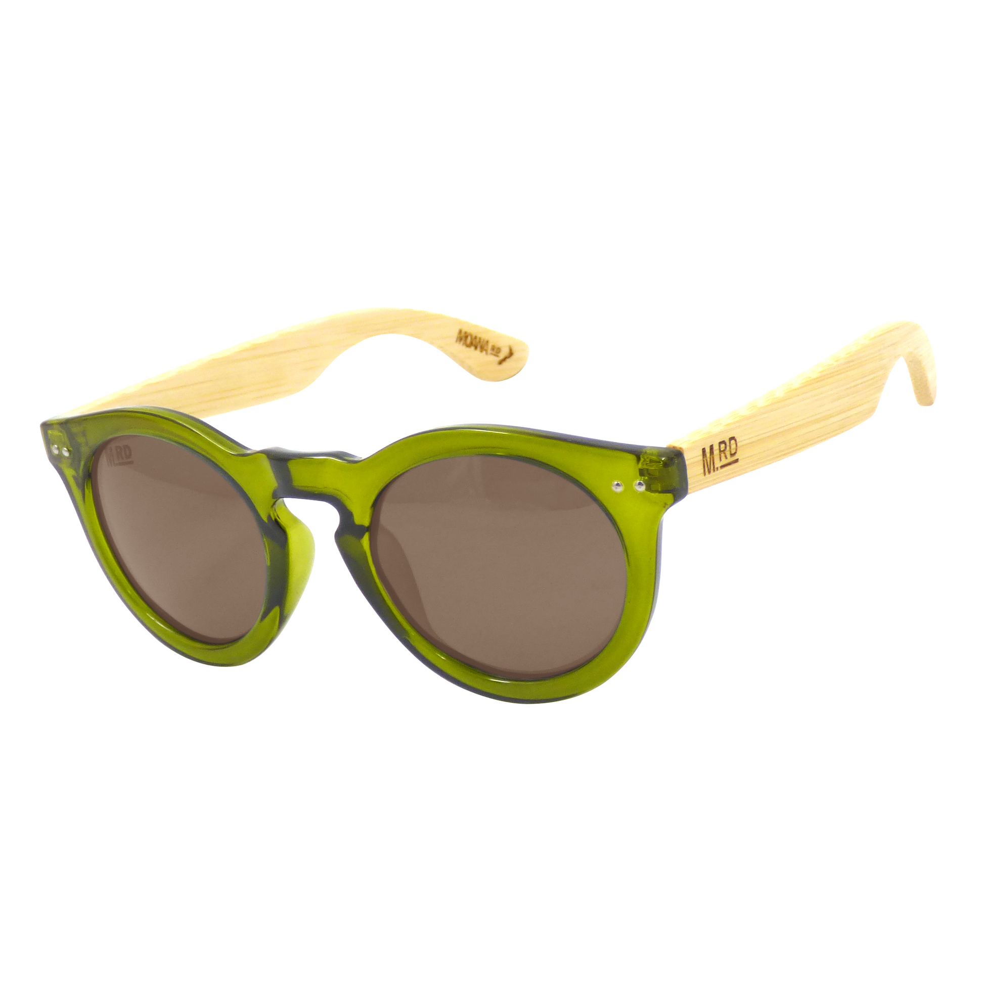 Grace Kelly Olive Green & Wood Sunglasses | Moana Road