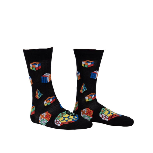 Men's Crew Socks - Puzzle Box