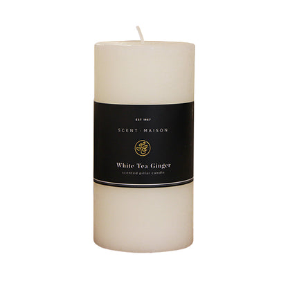 Scent Maison White Tea & Ginger Pillar Candle