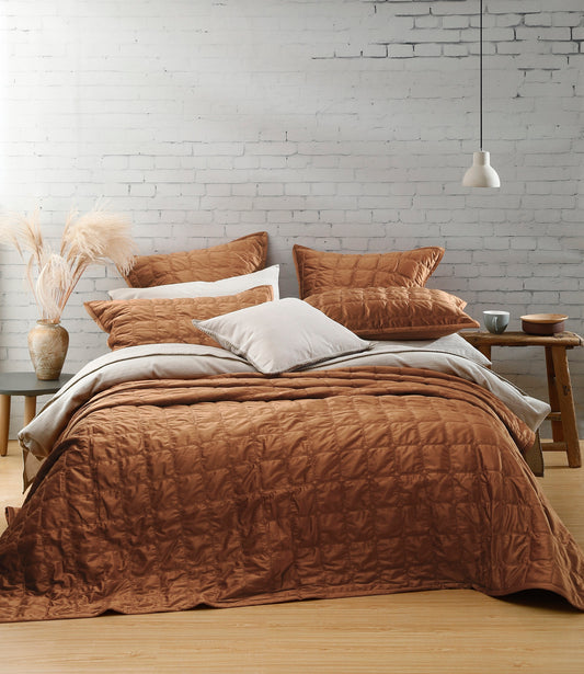 Meeka Comforter Set - Ginger | MM Linen | NZ Bedding