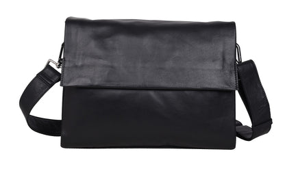 Monroe Large Leather Handbag - Black | Urban Forest NZ